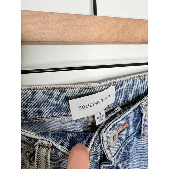 Something Navy Nina Split Hem Skinny Jeans Size 4 Casual Denim Retro Light Wash - Picture 10 of 10